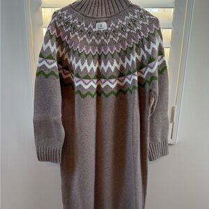 NWT Barbour M Chesil Fair aisle Knit Sweater Dress